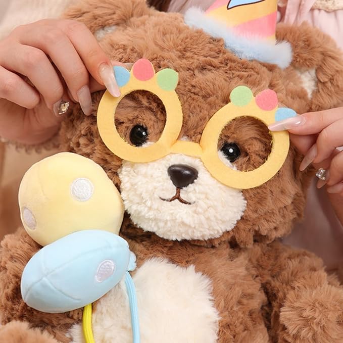 9.8 Inch Soft Teddy Bear Plush Toy, Cuddly Stuffed Animal for Kids & Toddlers, Brown Fluffy Plushie, Gift for Birthday, Valentine's Day, Christmas (Brown)