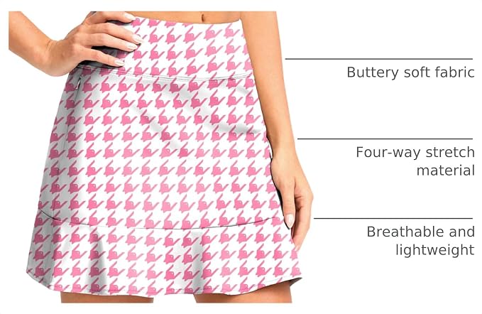 16" Golf Skorts for Women with 5 Pockets | Athletic, Tennis Skirt, High Waisted, Pickleball, Travel, Casual, Lightweight, Ruffle Summer Skirt, with Shorts