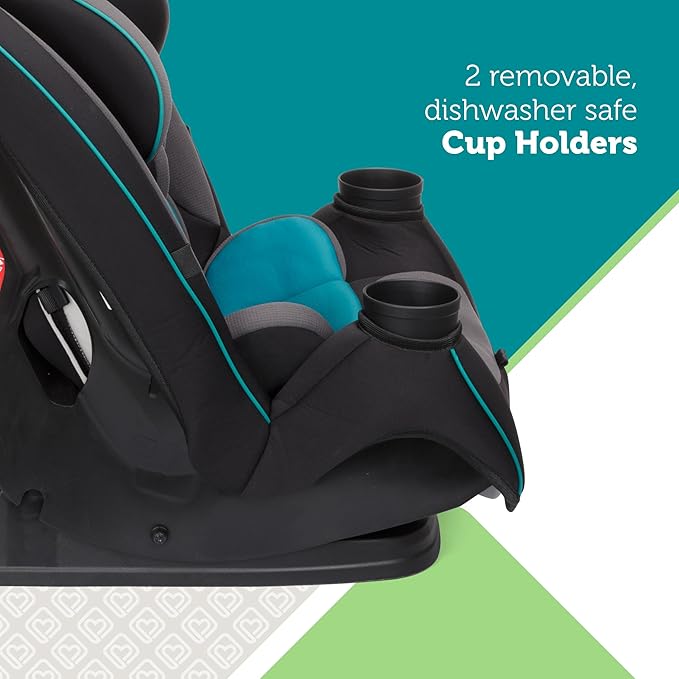 Safety 1st Grow and Go All-in-One Convertible Car Seat, Rear Facing, 5-40 lbs, Forward Facing (30–65 lbs), High Back Booster Seat 40-100 pounds, Green Gables