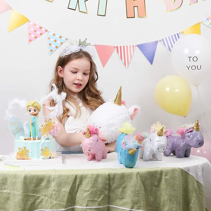 Tezituor 24 Inches Unicorn Plush Toy Set for Girls,4 Colorful Unicorns in Mommy Unicorn’s Belly,Unique Stuffed Unicorns Gifts for Children.