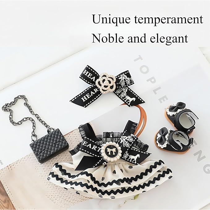 17cm Doll Clothes Set Outfit Girly Costume for 6.7 Inch Dolls Accessories, Fashion Dresses Clothes Set Suitable for 15cm/17cm Dolls Clothes ,Luxury Chic Doll Clothing(NO Doll) (Night's Heiress)