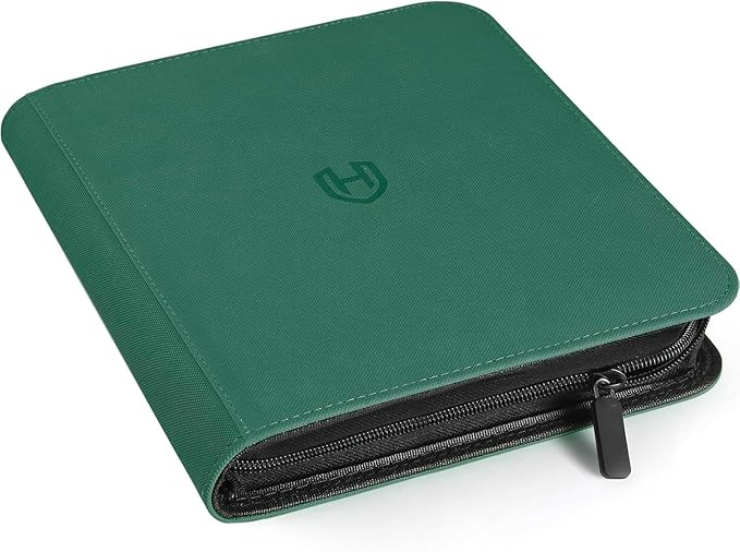 Card Binder 9 Pocket with Zipper, 648 Pockets Trading Card Holder Book, Premium PU Cover Zip Folder Binder, Side Loading Carrying Case Binder Album for TCG, MTG, Sports Cards, Game Cards