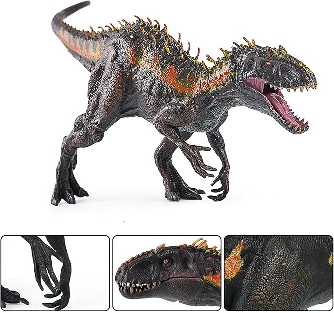 Large Realistic Tyrannosaurus Rex Toy, 15.7 inch T-REX Dinosaur Colletion, Kids' Play Dinosaur & Prehistoric Creature Figures with Moveable Jaw, Red, Ages 8+