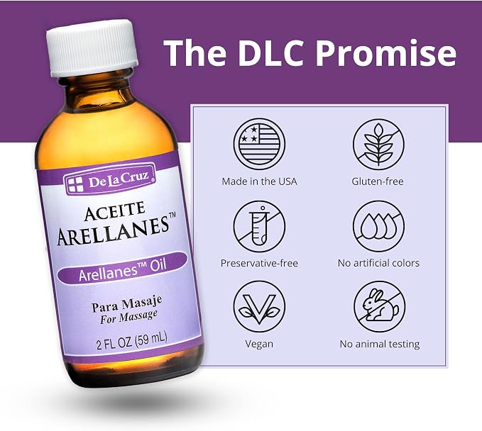 De La Cruz - Arellanes Oil Blend - Massage Oil - Moisturizing Body Oil with Rosemary - 2 fl OZ (1 Bottles)