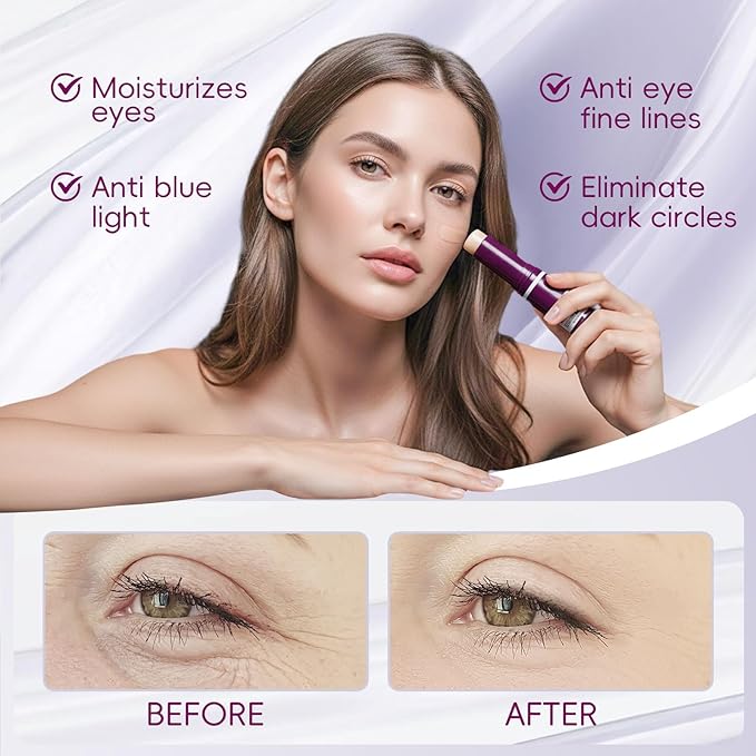 Cementerre Calcium Multi Balm Stick, Korean Calcium Volume Multi Balm, Collagen Moisturing Stick, Anti-aging, Wrinkles, Sagging, Hydrating, Firming Skin, Suitable for Eyes, Face & Neck-Purple