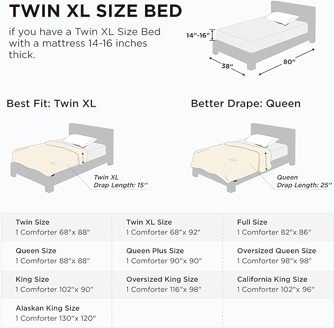 Bedsure Comforter Duvet Insert - Quilted Comforters Twin XL Size, All Season Duvet, GentleSoft Down Alternative Bedding Blanket, with 8 Tabs, Gifts for Women/Men, Mustard Yellow, Twin XL 92x68 Inches