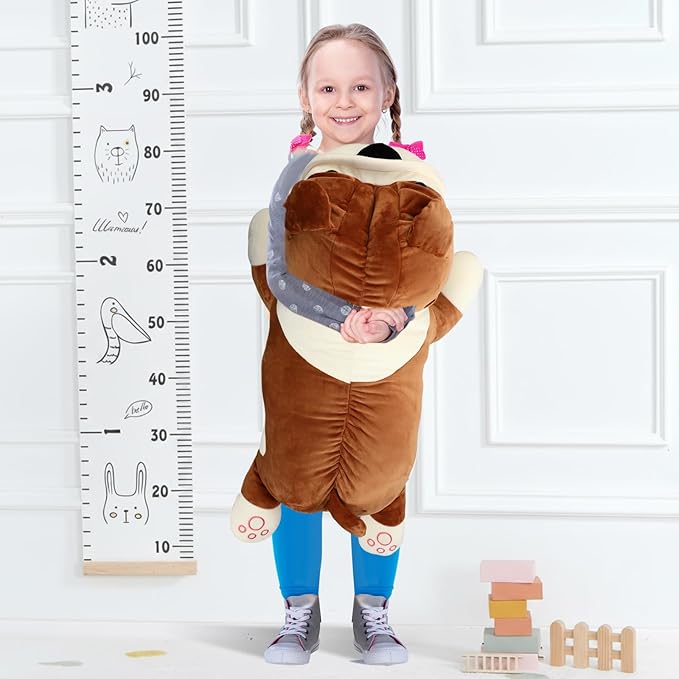 31.5'' Huggable Dog Plush, Cute Stuffed Animal, Soft Adorable Cuddle Companion for Kids Adults Boys and Girls, Plush Pillow Gift for Birthdays & Holidays