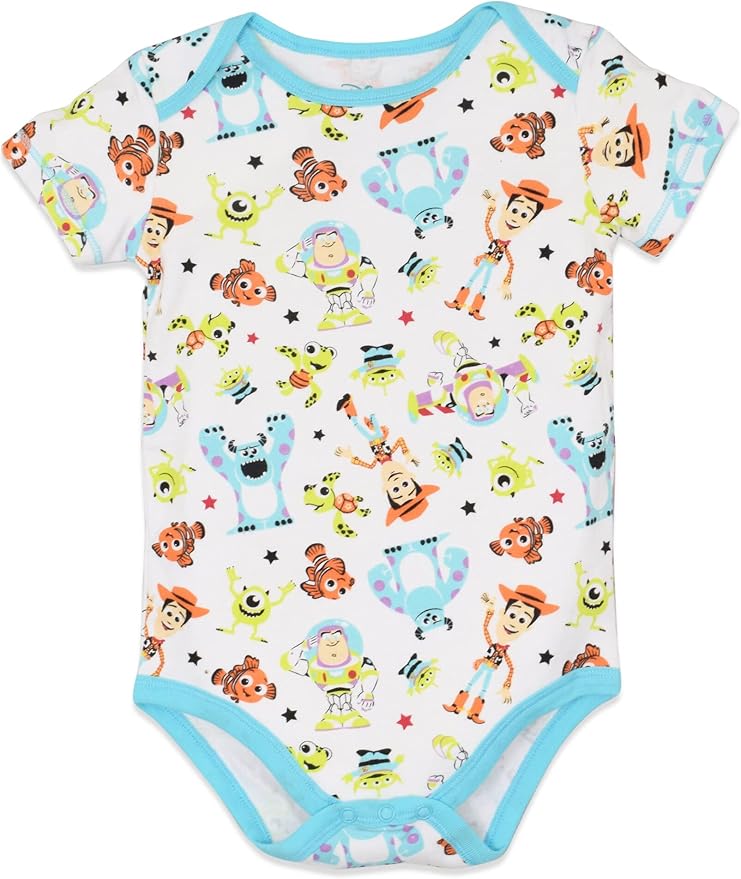 Disney Baby 5 Pack Bodysuits Newborn to Infant Sizes (Newborn - 24 Months)