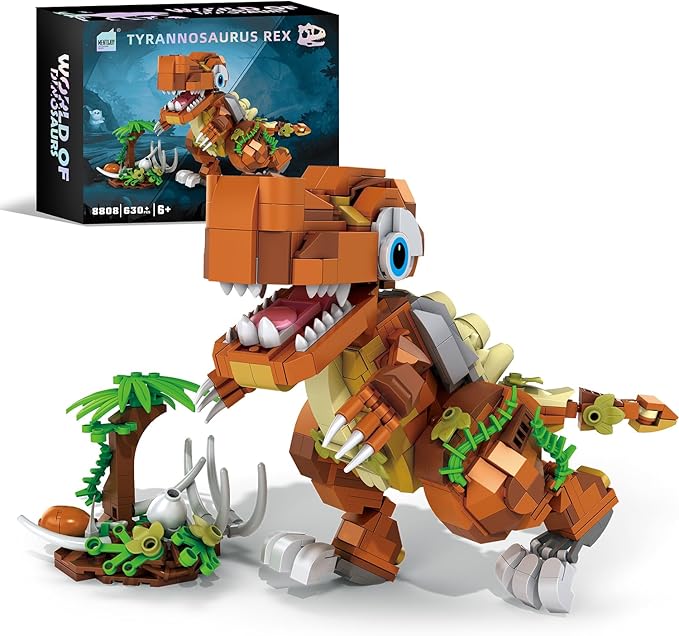 Dinosaur Building Set - Baby T. rex Jurassic Style, with Gift Box Packaging, Educational Construction Toy for Boys Girls Ages 6+,Realistic Tyrannosaurus Model for Kids Educational Creative