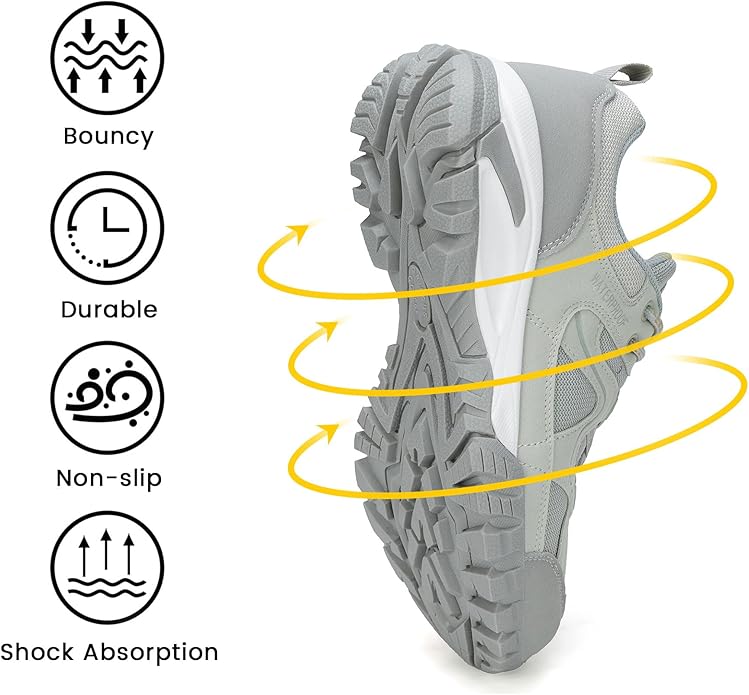 CC-Los Women's Lightweight Waterproof Hiking Shoes for Walking, Outdoor & Climbing