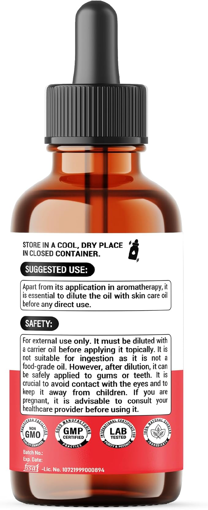 DEDICAD - 1 FL Oz - 30ml - Clove Essential Oil Supplement – for Toothache, Oral Care, Skin & Hair – Clove Oil Organic