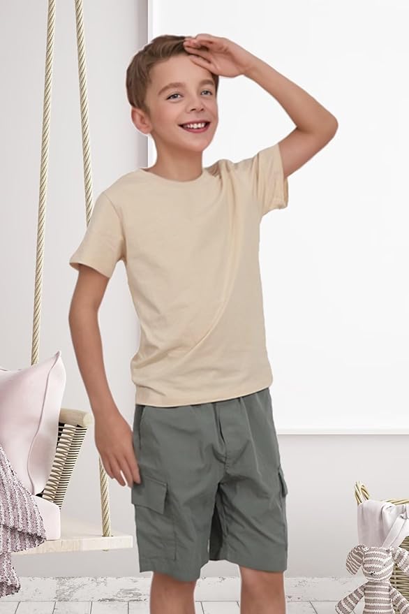 Family Feeling Boys Short Sleeve Crewneck Kids T-Shirts Top Girls Tee