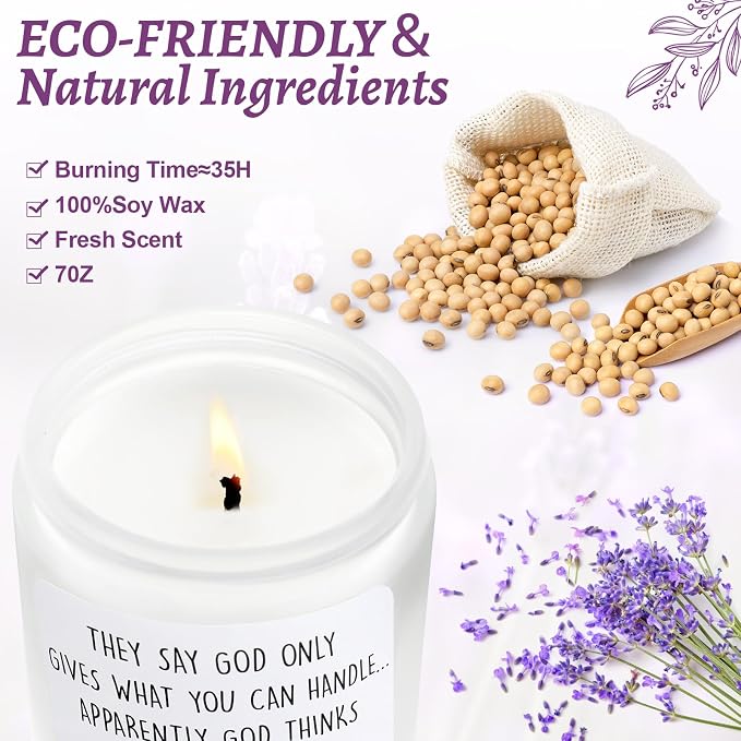 Nuanchu Funny Get Well Gifts Surgery Recovery Gifts Include Hand Call Bell and Lavender Scented Candle for Chemo Patients