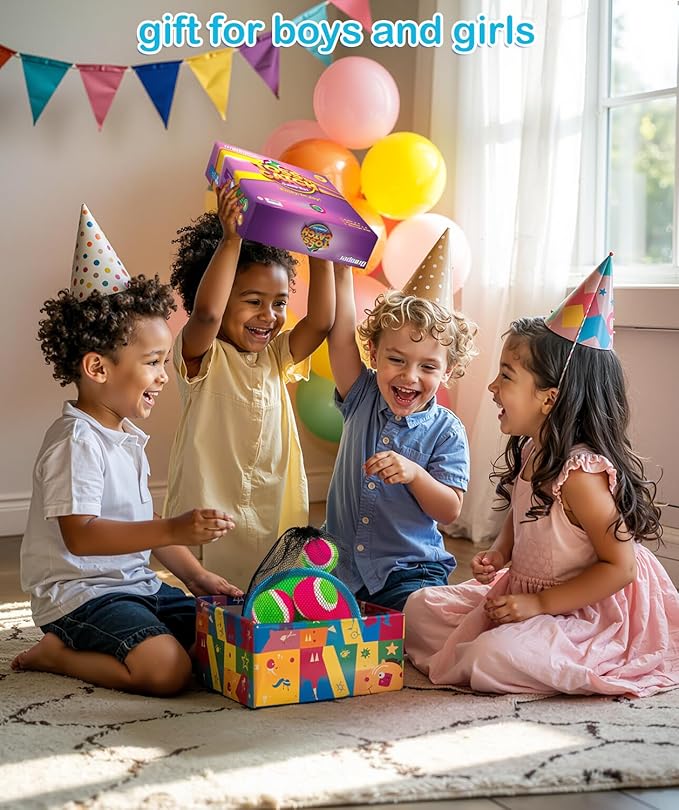 Qrooper Kids Toys Toss and Catch Game Set Valentines Day Gifts for Kids Toddler, Toys for 3 4 5 6 7 8 Year Old Boys Girls Birthday Gift, Yard Outdoor Games for Kid Ages 4-8 8-12 Beach Pool
