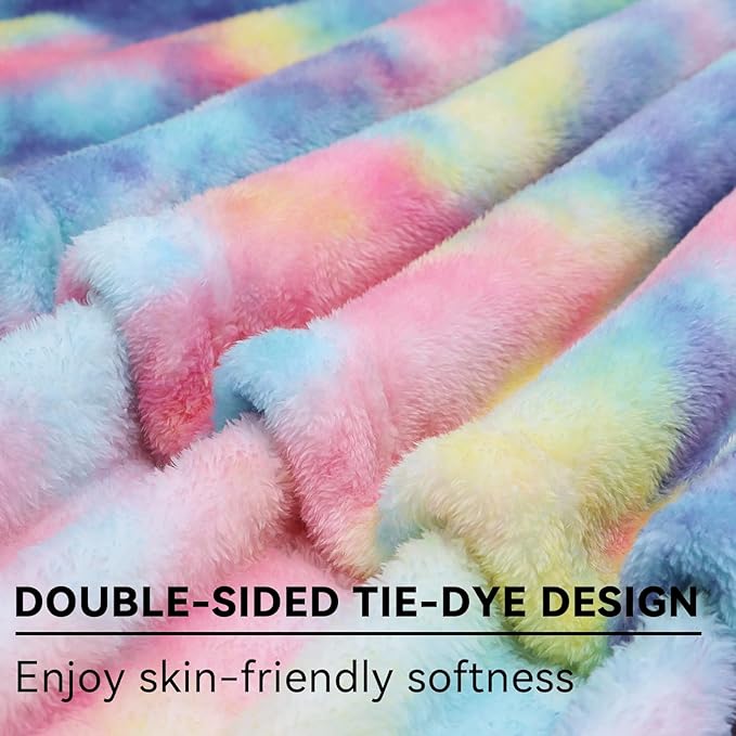 Colorful Fleece Throw Blanket, Cozy Soft Lightweight Throw Blankets, Warm Plush Soft Flannel Blanket for Sofa Couch Bed Home Decor, Camping Travel Picnic Outdoor Blanket Bedding for Women, 60x80 in