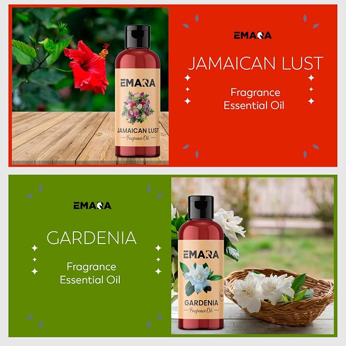 EMARA All Natural Floral Jolie Essential Oil for Diffusers, Skin Care, Aromatherapy Fragrance Oil, Organic Therapeutic Grade 4 fl oz