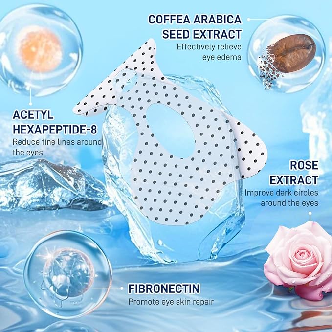 Bio-Magnetic Eye Mask – Hyaluronic Acid & Collagen Eye Patches for Hydrating, Firming & Smoothing – Refreshing Under Eye Treatment for Tired Eyes – 7 Pairs (1PC)