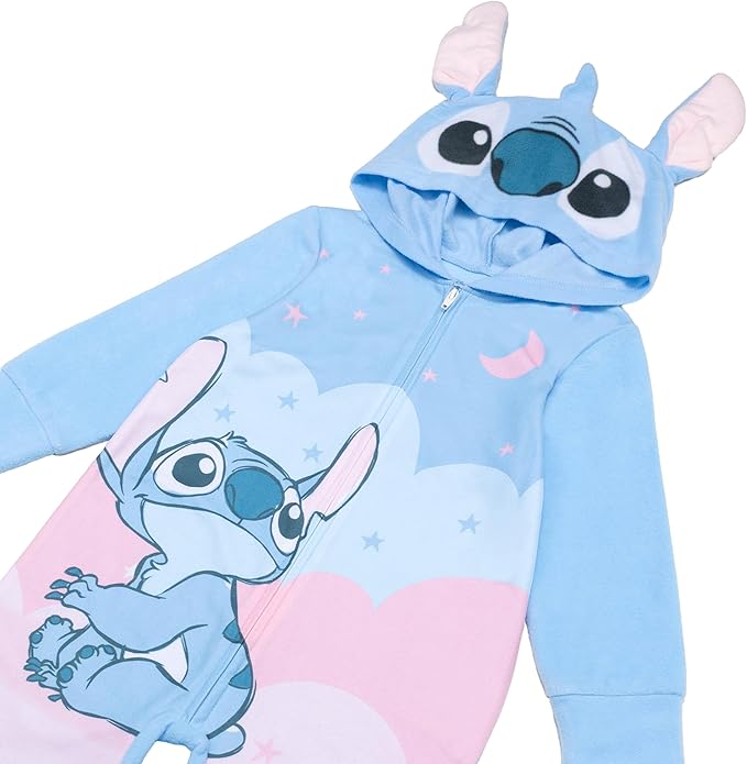 Disney girls Hooded Blanket Sleeper, Comfortable Pajamas, Soft & Cute for Kids