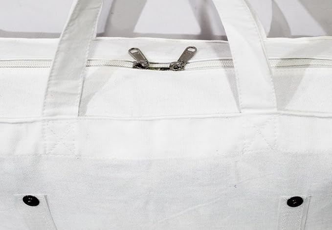 INDIAN CRAFT CASTLE Tote Bag with Yoga Mat Carrier Pocket Carryall Shoulder Bag for Office, Workout, Pilates, Travel, Beach and Gym