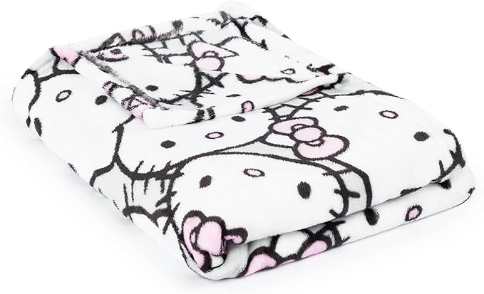 Jay Franco Hello Kitty Throw Blanket with Playhouse Gift Box - Plush Throw Measures 46 x 60 Inches - Super Soft Special Edition Fleece Bedding