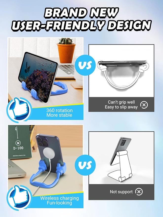 Gifts for Teens Boys Girls Valentines Kids Cell Phone Stand: Upgrade Adjustable Thumbs Up Lazy Phone Holder for Desk Fun Birthday Gifts for Grandma Adults Husband Easter Basket Stuffers for Teens