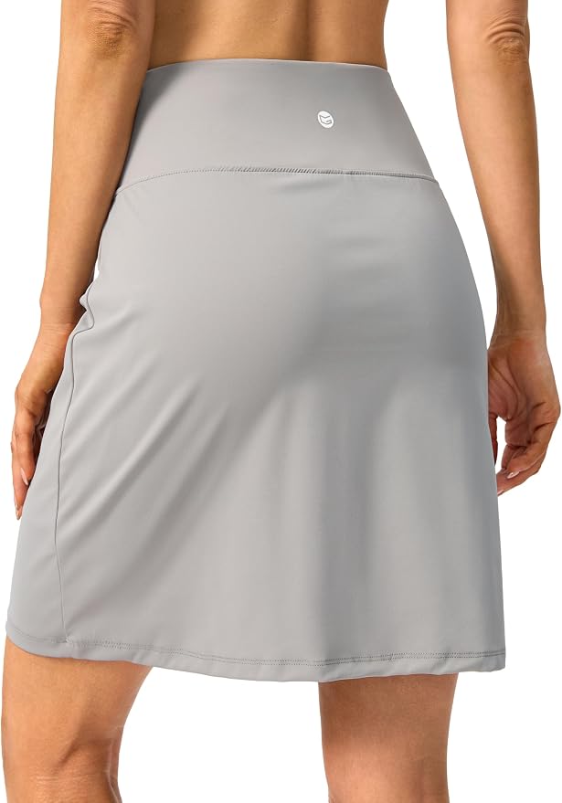 G Gradual 19" Skorts for Woman with Pockets High Waist Golf Skirt | Lightweight, Stretchy, Breathable, Tummy Control, Built-in Shorts, Athletic, Tennis, Pickleball, Casual Summer
