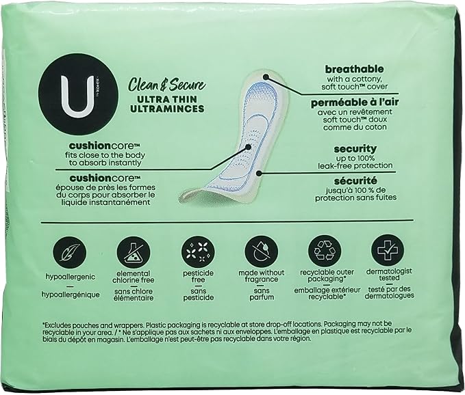 Kotex Kotex Security Ultra Thin Pads Long 20 Each, 3 Count