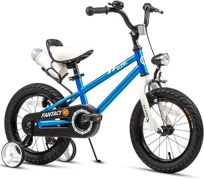 Glerc Fantacy Kids Bike, 12-20 Inch Children Bicycle for 2-13 Years Old Boys Girls, Kids Bicycle with Water Bottle Holder & Headlight & Training Wheels, Multiple Colors