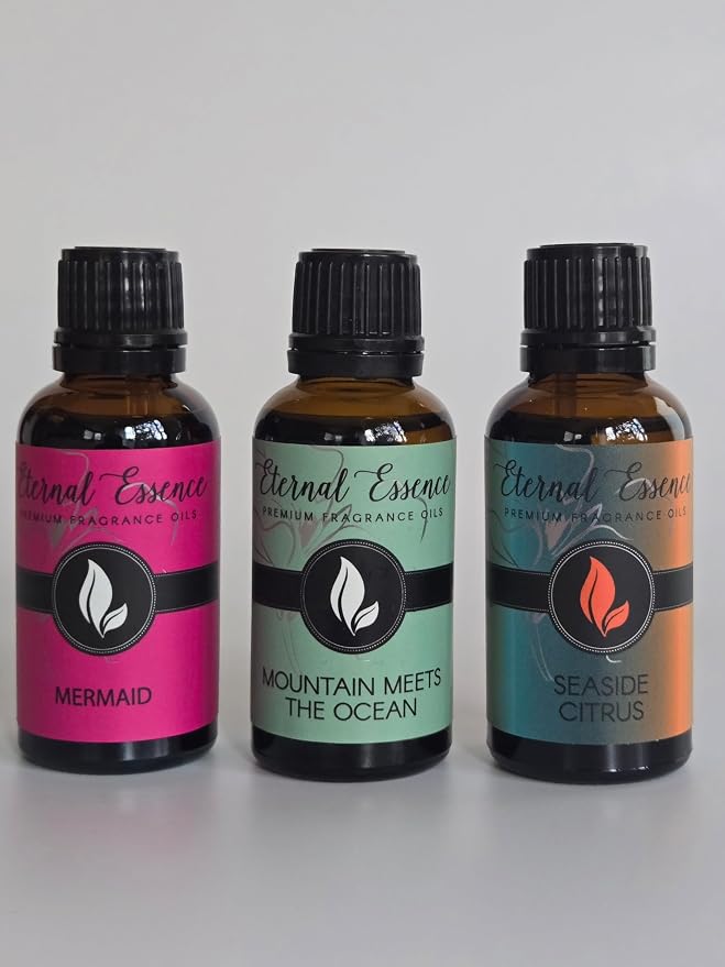 30ML - Trio (3) - Mermaid, Seaside Citrus & Mountain Meets Ocean - Premium Fragrance Oil Trio - 30ML
