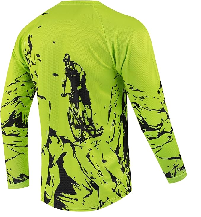 Youth Dirt Bike Jersey Kids Motocross Shirts for Boys Off Roading Long Sleeve Cycling Jerseys Childs Mountain Bicycle Shirt