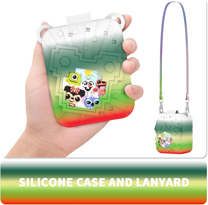 Soft Silicone Case for Bitzee Disney Interactive Toy Digital Pet, Shockproof and Protective Carrying Case for Bitzee Disney Virtual Electronic Pets with Lanyard (Mint Green)