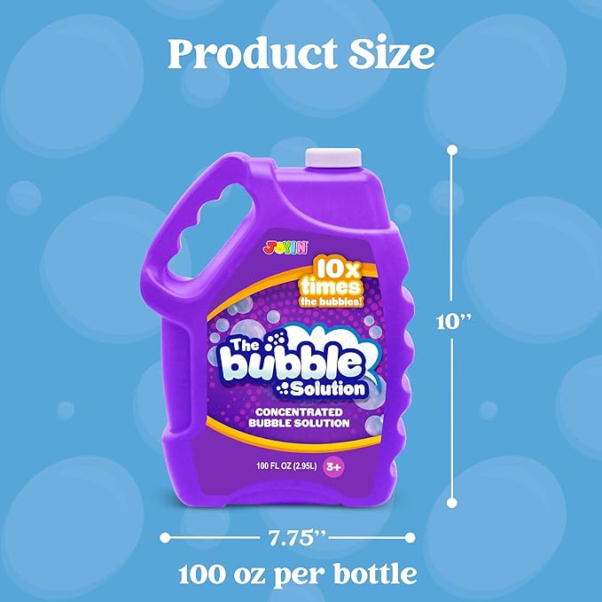 JOYIN 100 Oz Concentrated Bubble Solution (up to 8 Gallon) for Large Party in Summer Celebrations, Party Favor, Bubble Summer Toy, Classroom Prizes, Easter (Purple)