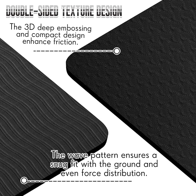 Briwooody Hanging Yoga Mat, Exercise Mat Non Slip Thick for Women and Men, Tear-resistant Fitness Pad with Reinforced Holes for Home Gym, Yoga, Pilates,stretching