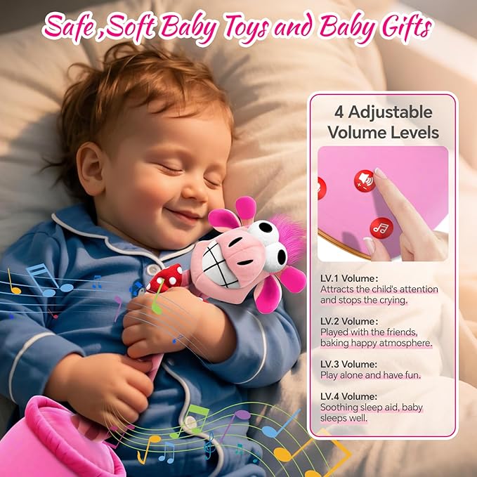 Talking Dancing Giraffe Toy,Interactive LED Repeat Record Singing Wriggle Mimicking Girls Boys Toddler Toys,Fun Baby Stocking Stuffers for Kids 2025 Best Christmas Novelty Gifts 120 Song Pink