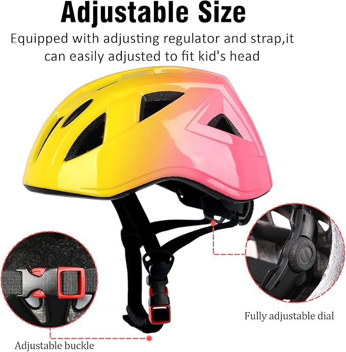 Kids Bike Helmet,2 Sizes Adjustable for Youth Child Boys & Girls Ages 3-5-8-14,Ventilation and Multi-Sport for Bicycle Skate