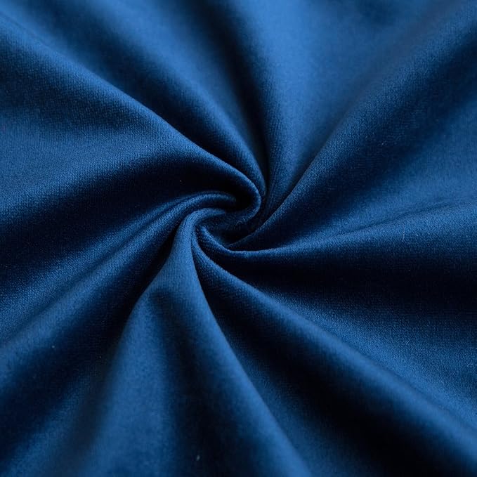 MIULEE Pack of 2 Decorative Velvet Pillow Covers Navy Blue Bundle Set of 2 Pillow Inserts 18x18