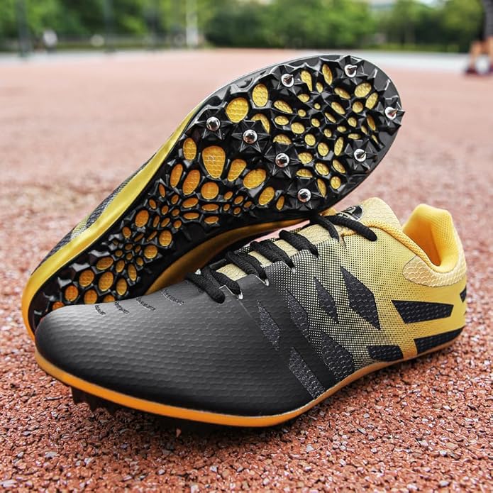 Men Women Kids Track and Field Shoes Professional 8 Spikes Running Racing Sneakers Breathable Lightweight Sprinting Shoes