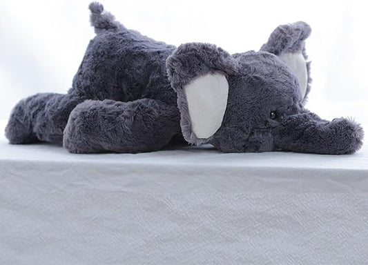 4.5Lbs Weighted Elephant Stuffed Animal for Adults, 23.6" Cute Weighted Stuffed Animals, Soft Weighted Plush Pillowfort