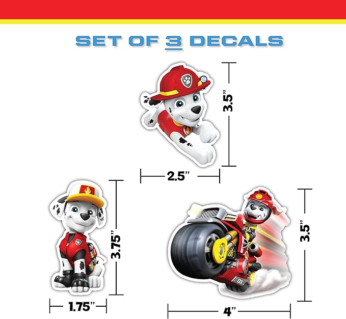 Paw Patrol Decals - Set of 12 Paw Patrol Stickers for Kids and Adults - Vinyl Decals for Laptop, Tumbler, Water Bottle, Vehicles - Nickelodeon Stickers