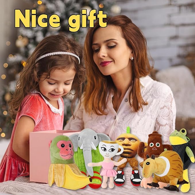 Italian Brainrot Plush,7pcs Italian Brainrot Toy Gift,Cute Stuffed Figure Doll for Kids and Adults Inspired Plush Toy