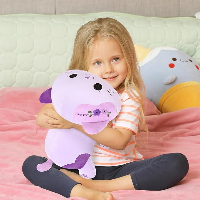 Onsoyours Original Lavender Cat Plush 13 Inch Kitty Plushies Toy Kitten Stuffed Animal Soft Pillow Kawaii Plushie Gift for Kids & Adults (Lavender Cat,13")