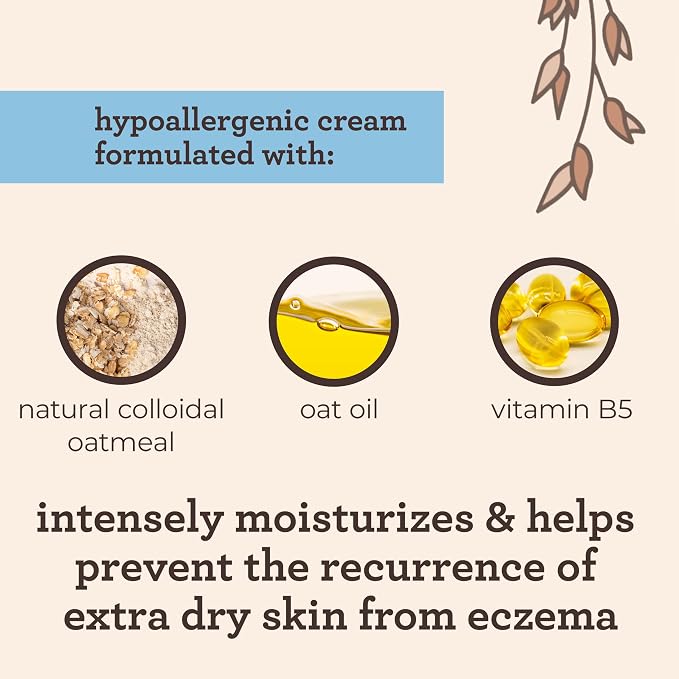 Aveeno Baby Eczema Therapy Moisturizing Cream, Natural Colloidal Oatmeal & Vitamin B5, Baby Eczema Cream for Dry, Itchy, Irritated Skin Due to Eczema, Paraben- & Steroid-Free, 7.3 oz (Pack of 12)