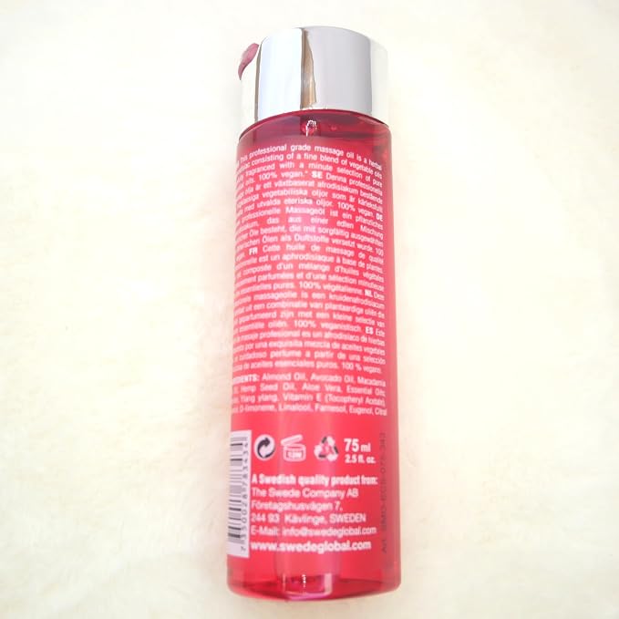 Swede Ecstatic Erotic Massage Oil Warming Edible Foreplay Aphrodisiac Aromatherapy Sensual Massage Oil for Couples - Relaxing Full Body Massage Oil for Date Night 2.5oz 75ml