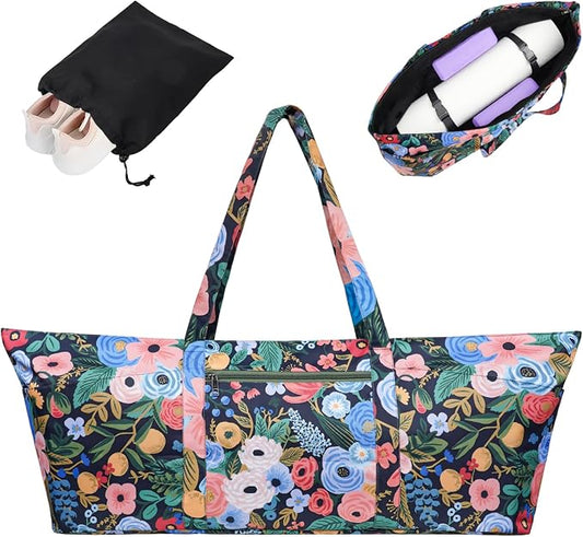 Yoga Mat Bag Yoga Mat Carrier with Shoes Compartment & Wet Pocket Pilates Bag with Zipper Pockets & Yoga Mat Holder Strap Yoga Bags and Carriers Fits All Your Stuff