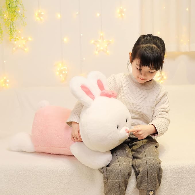 YESGIRL Easter Gifts Bunny Stuffed Animal Plush Pillow, 24 inch Cute Plush Toy, Large Soft Rabbit Plushie for Adults, Kids, Boys and Girls