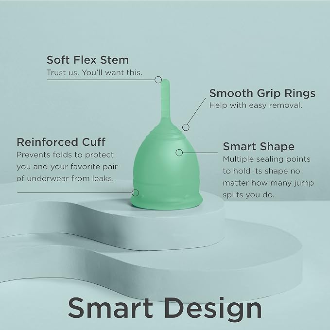 Saalt Twin Pack - Reusable Medical-Grade Silicone Period Cup - Wear for 12 Hours - Saalt Soft & Original Firmness (Small)