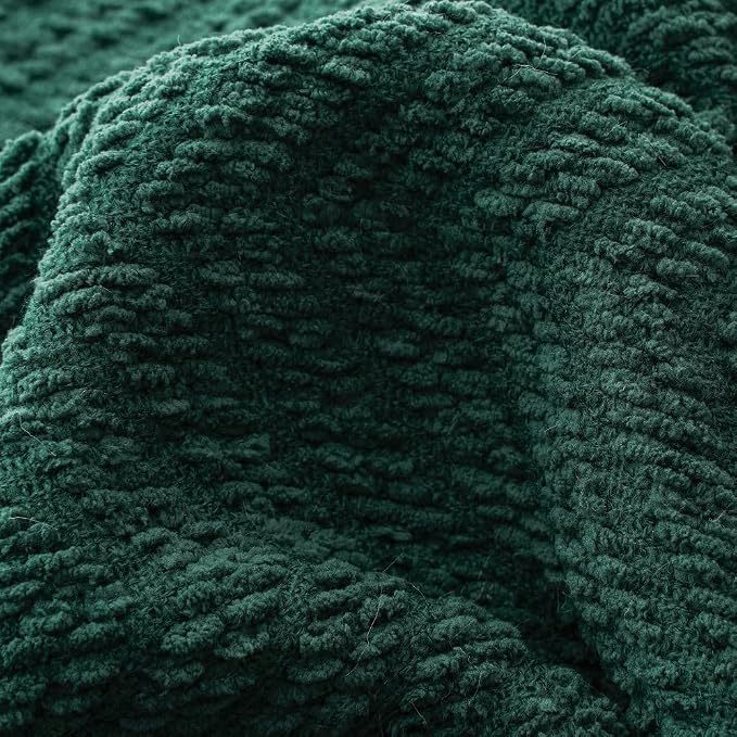 BATTILO HOME Christmas Green Throw Blanket Couch, 50''x60'' | Knit Throw Blanket Versatile Chair, Super Soft Warm Christmas Decor Throw Tassels Bed,Sofa and Living Room