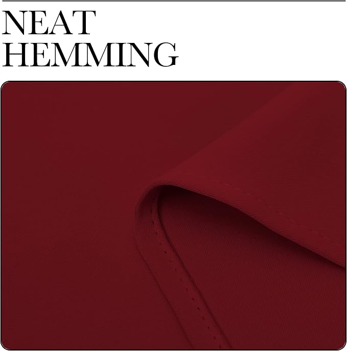 NICETOWN 30 inch Curtains for Small Windows, Thermal Insulated Privacy Short Drapes for Kitchen Bathroom (Set of 2, Burgundy Red, 34" Wide)