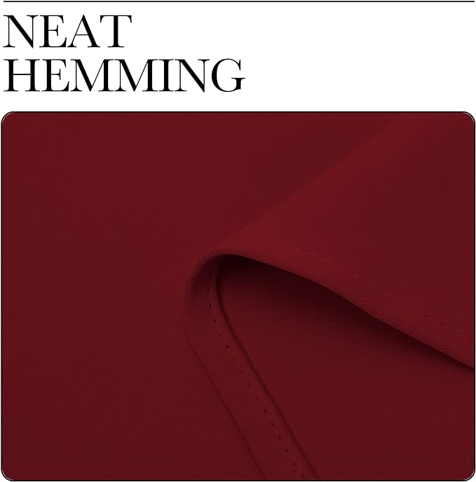 NICETOWN Christmas Burgundy Blackout Curtains and Drapes - Thermal Insulated Solid Rod Pocket Blackout Draperies/Panels for Gift (1 Pair, 42 by 63 inches, Burgundy Red)