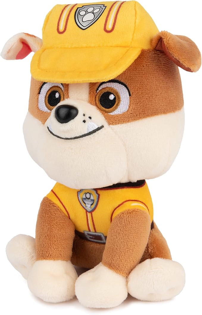 GUND Official PAW Patrol Rubble in Signature Construction Uniform Plush Toy, Stuffed Animal for Ages 1 and Up, 6" (Styles May Vary)